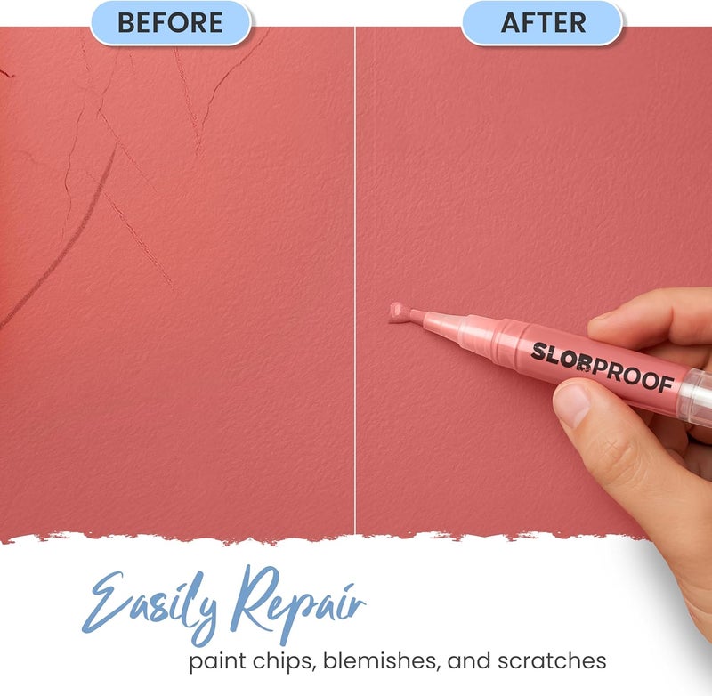 Slobproof Refillable Touch-Up Paint Pen, Mess-Free, Reusable Wall Paint Repair Tool, Precise Application, DIY Home Improvement, Furniture, Arts and Crafts, Patented Design, Easy Storage, Pack of 2 - Image 3